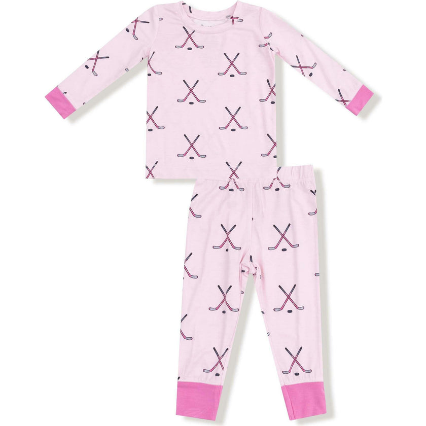 Hockey - Pink - Long Sleeve Loungewear Set