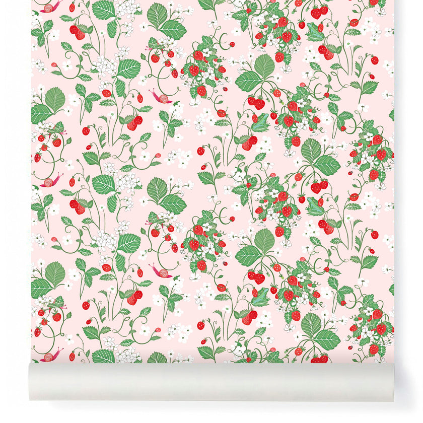 Wallpaper STRAWBERRY FIELDS FOREVER color Rose