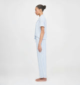 The Marina Pajama Set - Blue Petal Stripe