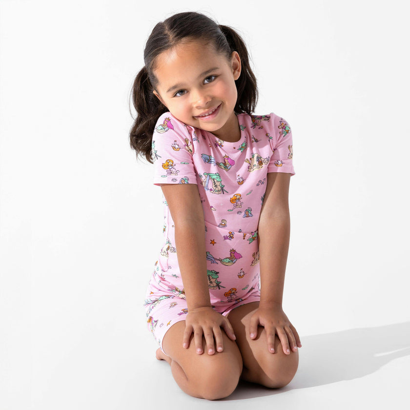 Mermaid Lagoon Kids Pajama Short Set