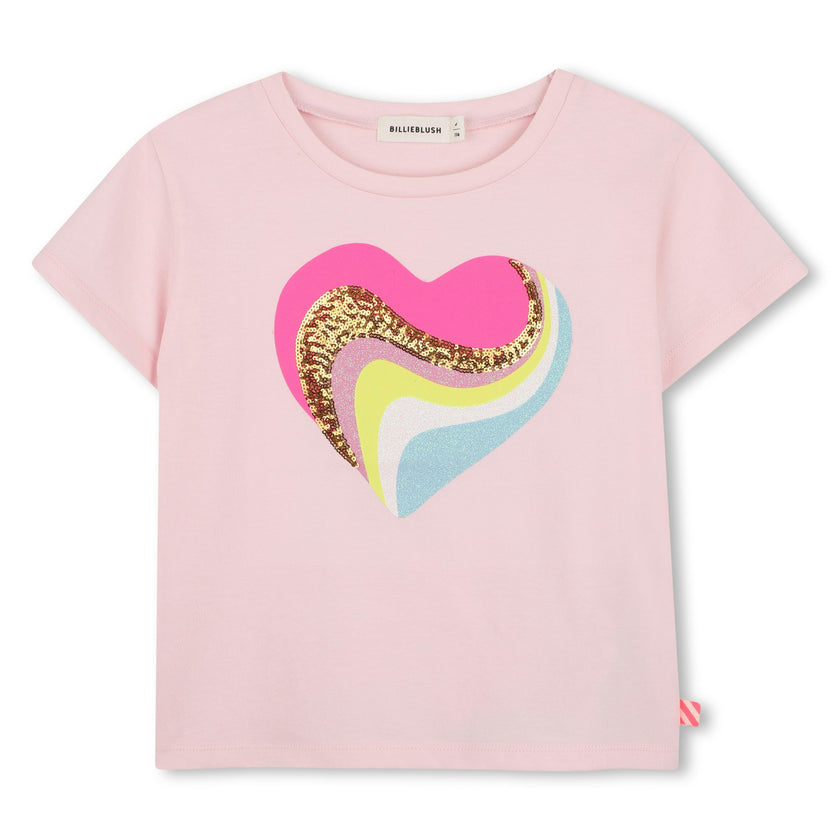 Pink Heart Glitter T-Shirt