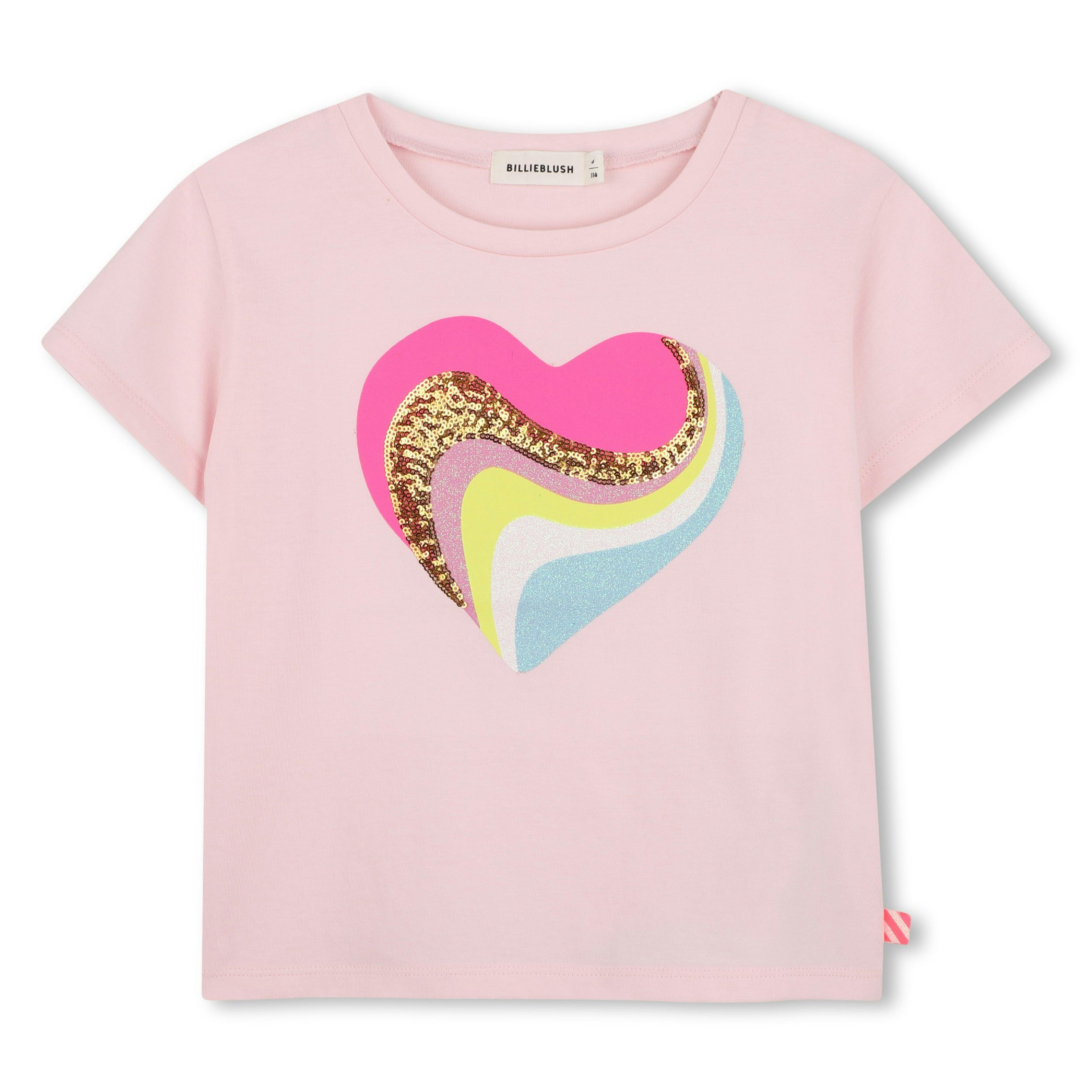 Pink Heart Glitter T-Shirt