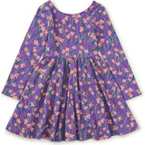 Printed Ballet Dress, Purple