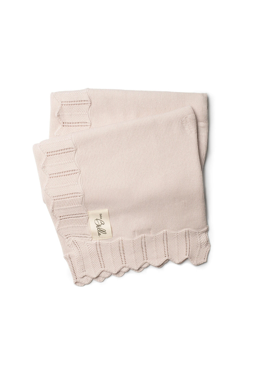 Knit Pointelle-Edge Viscose-Blend Blanket