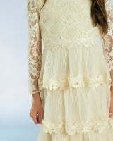 Peggy Lace Midi Dress, Crème