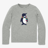 Kids long sleeve penguin tee