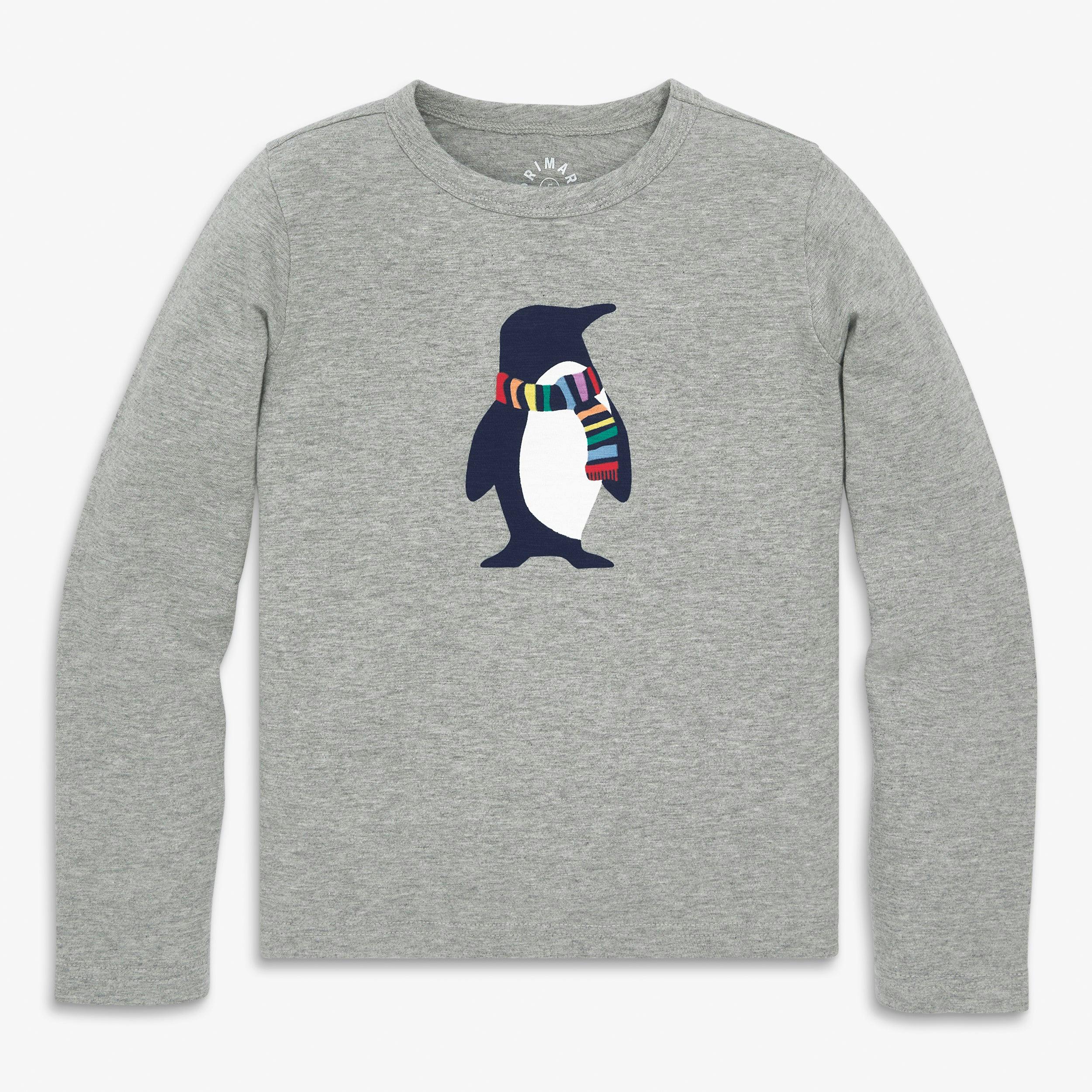 Kids long sleeve penguin tee