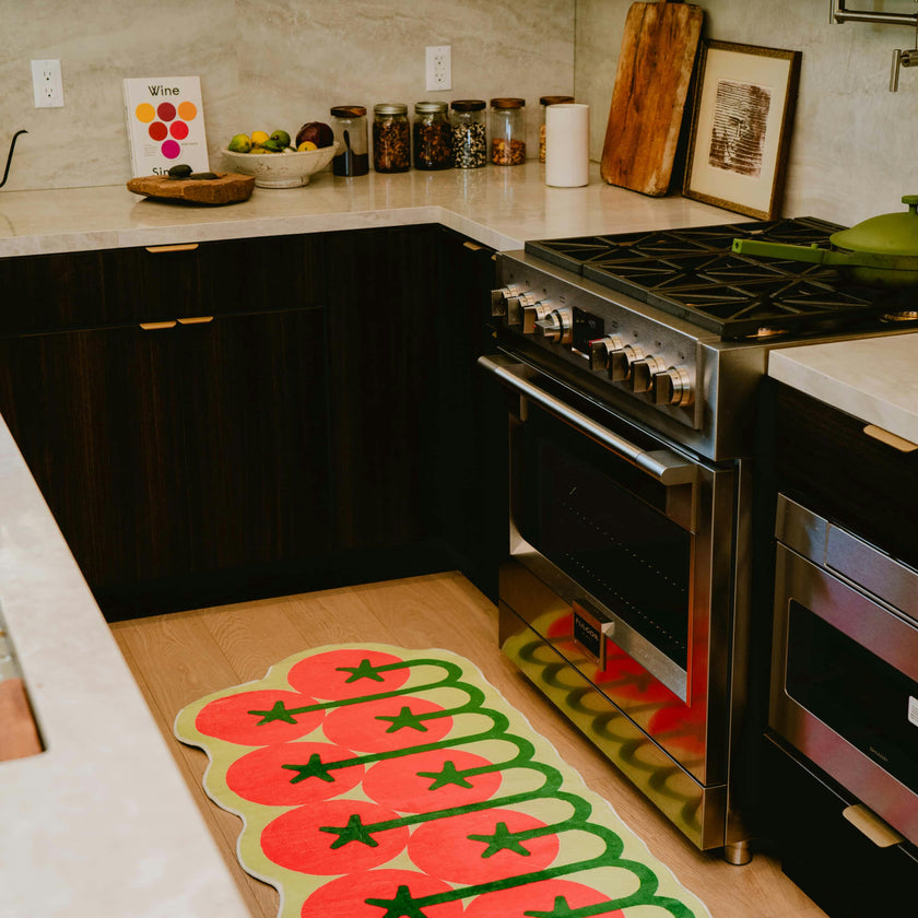 Irregular Tomato Runner Rug by Johann Banta