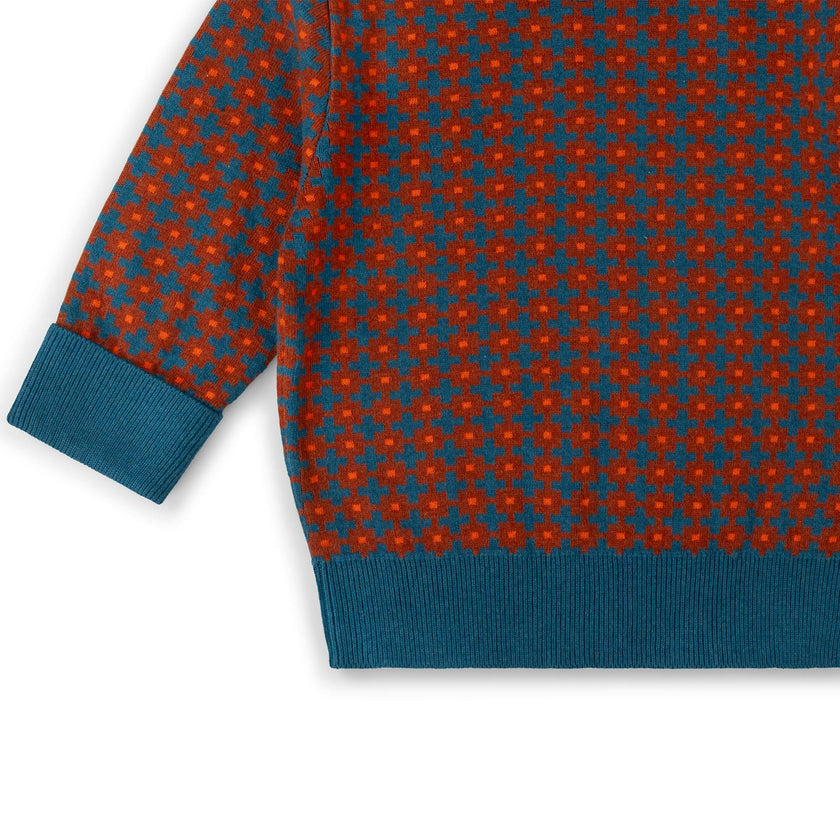 Ginger Squares Knitted Jumper, Multi