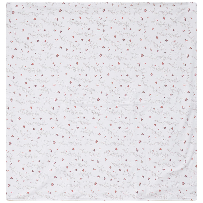 Floral and Mushroom Print Blanket