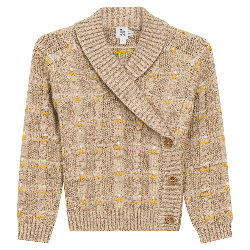 Cable Knit Textured Long Sleeve Cardigan
