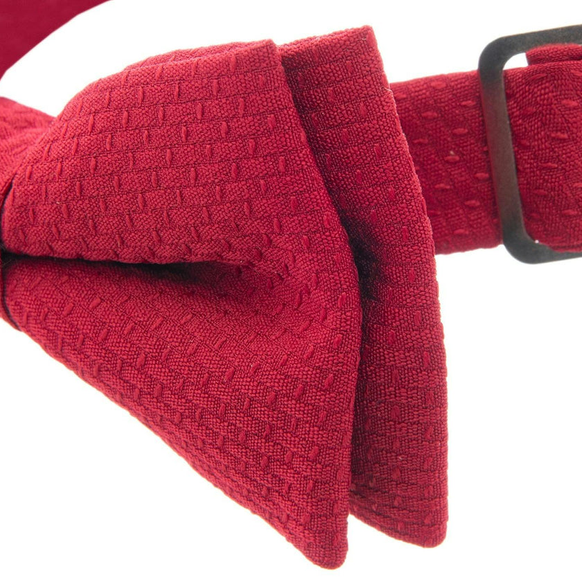 Red Solid Vest & Bowtie