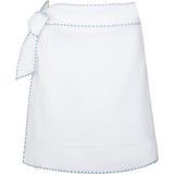 women's white embroidered short pareo
