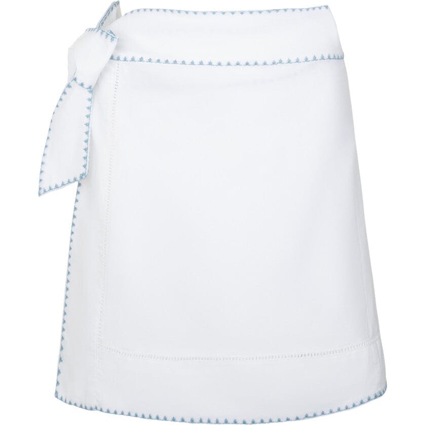 women's white embroidered short pareo
