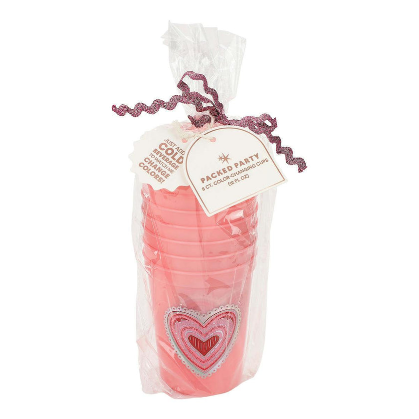 Heart Color Changing 12Oz Cups (8 count)