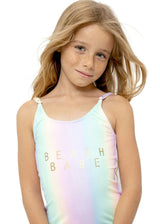 Beach Babe Rainbow Print Fully Lined Swimsuit