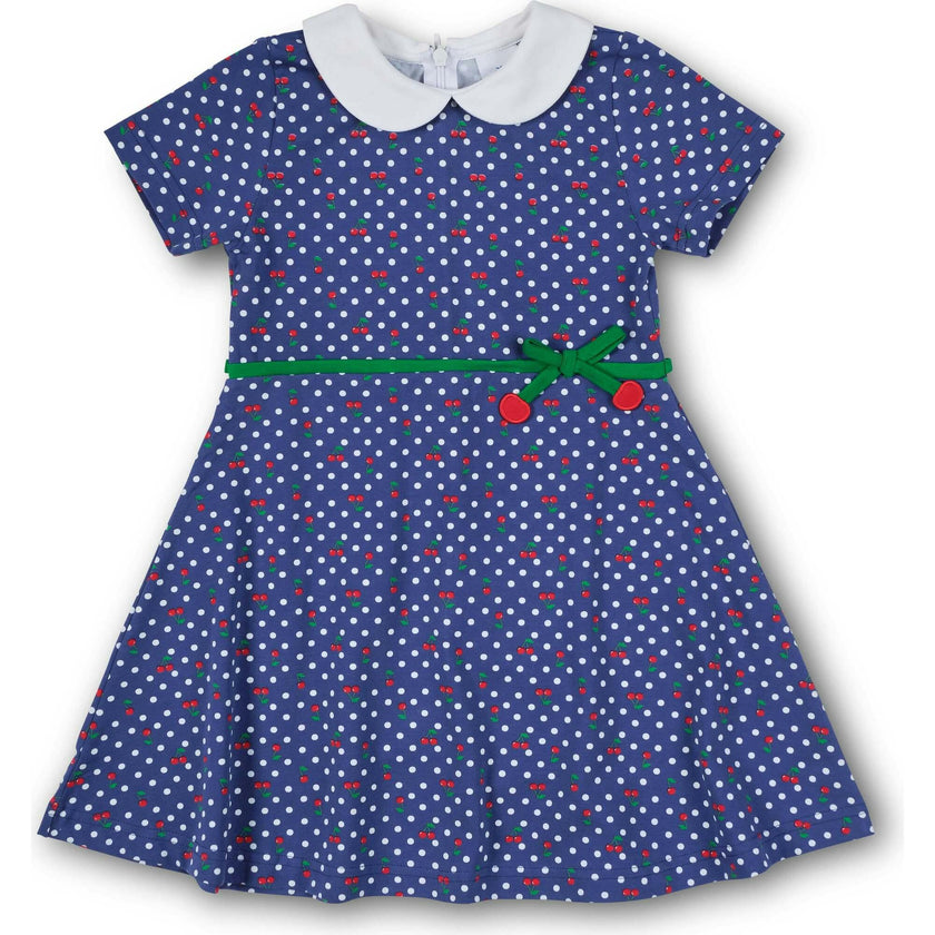 Polka Dot Cherry Printed Knit Dress