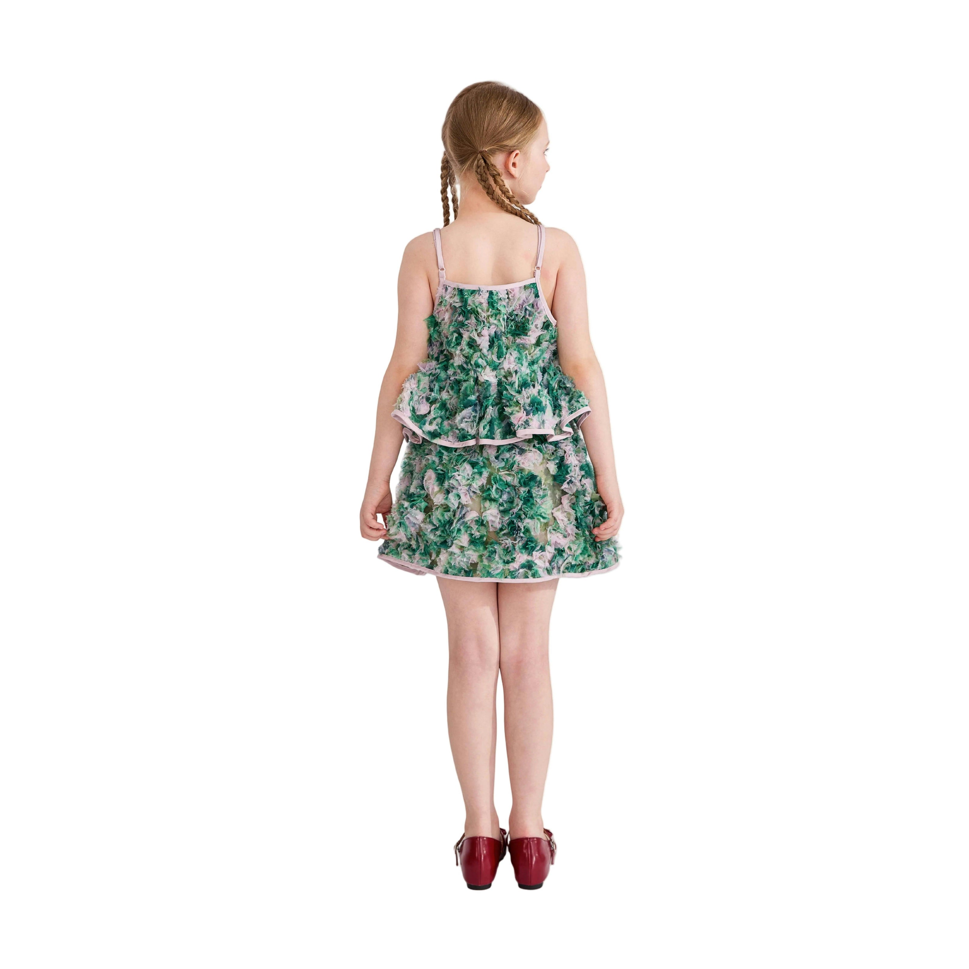 Green Zinnia Textured Skirt Set