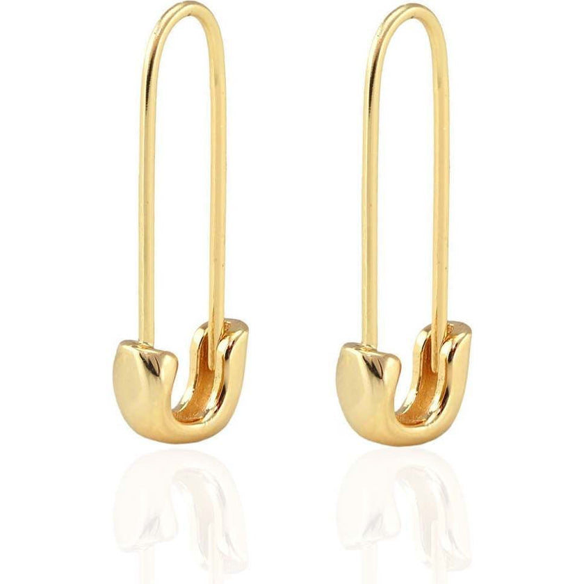 Safety Pin Hoop Earrings