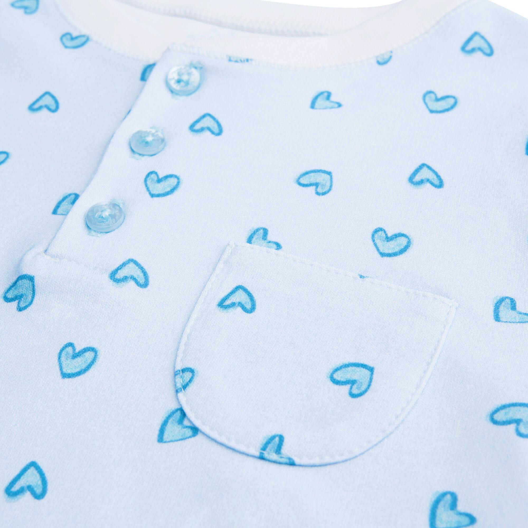 Love Heart Pyjama - Adult Blue