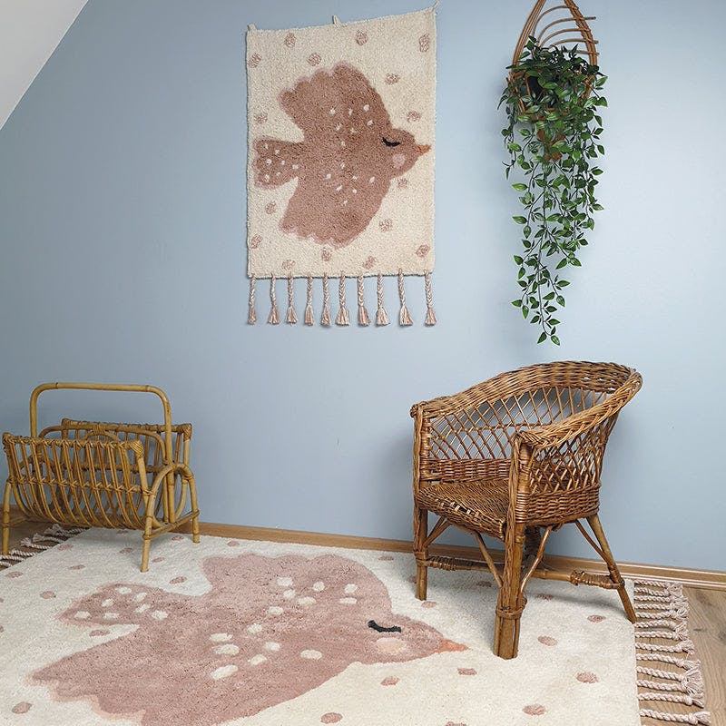Hand-Woven Braided Tassel Rectangular Rug