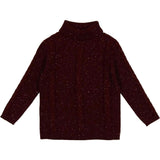 Cable Knit Ribbed Neck Sweater