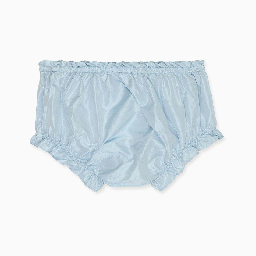 Light Blue Manon Silk Ceremony Baby Girl Bloomers