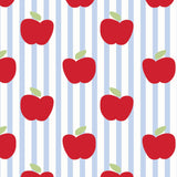 Charles Boys' Short Set - Schoolhouse Apples Blue