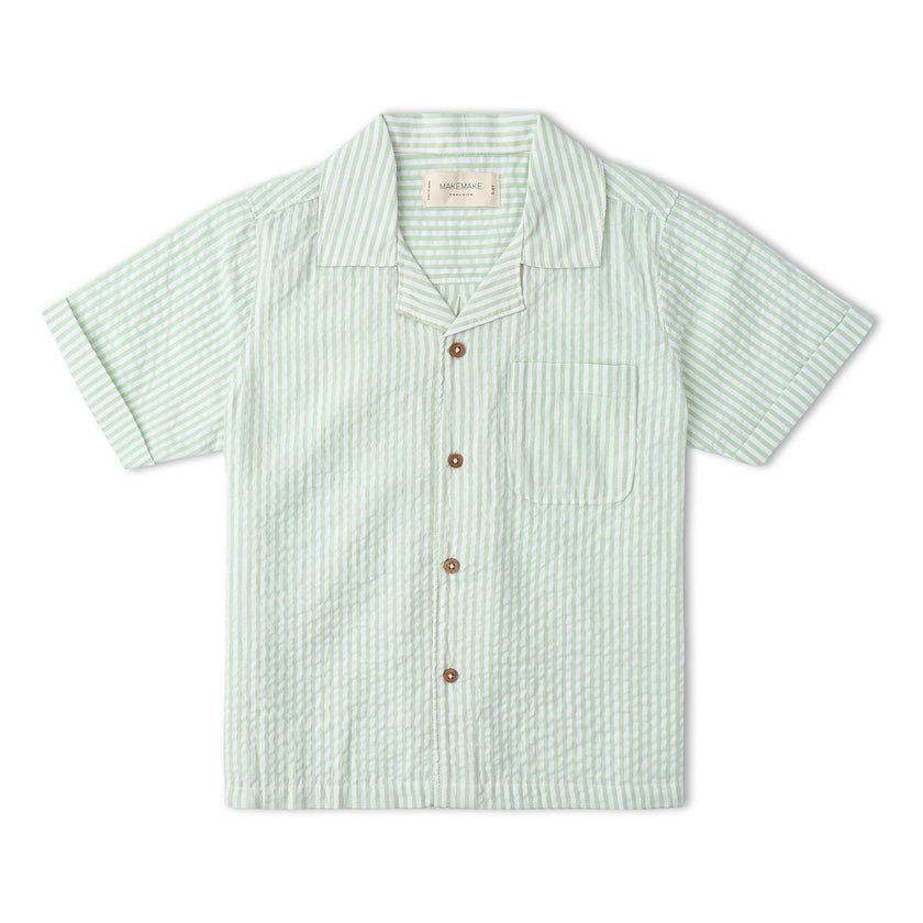 Organic Shirt & Shorts Set - Basil Stripes