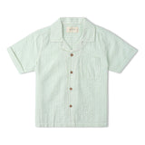 Organic Shirt & Shorts Set - Basil Stripes