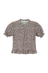 fall floral ruffle tee