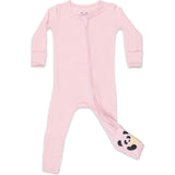 Blush Pink Bamboo Convertible Footie