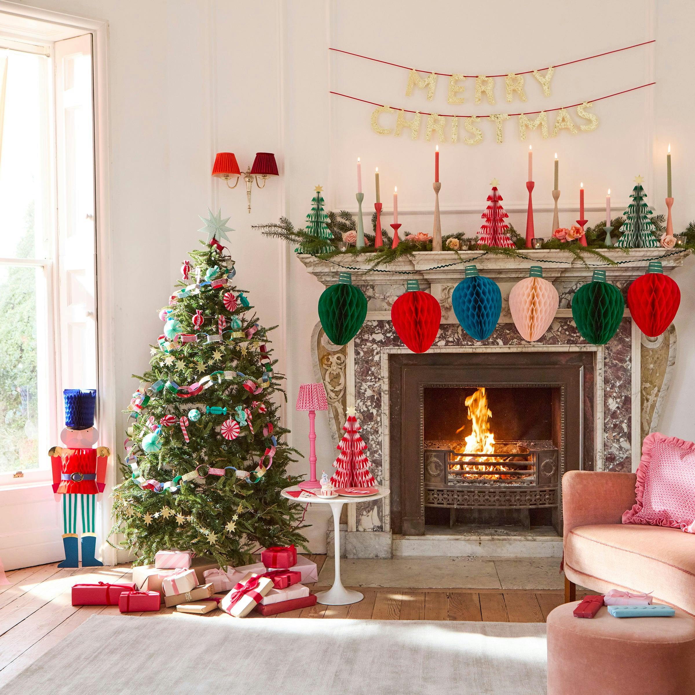 Glitter Merry Christmas Garland
