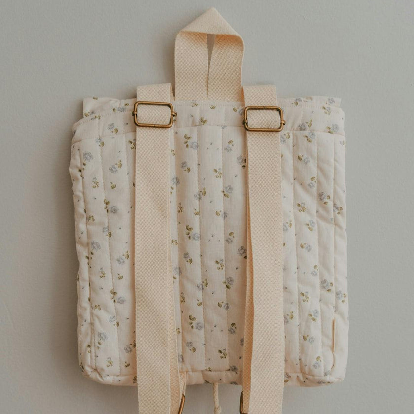 Eloise Quilted Backpack in Vintage Petite Blue