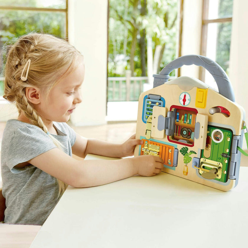 Hape: Lock & Learn Playboard - Moving Parts Toy