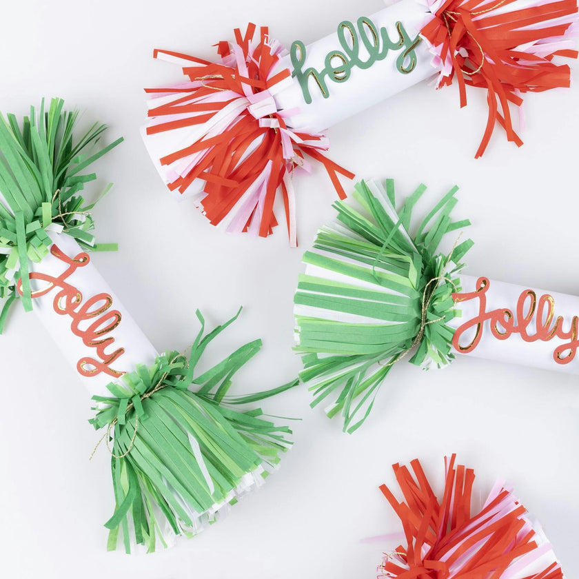 Jolly Holly Fringe Crackers