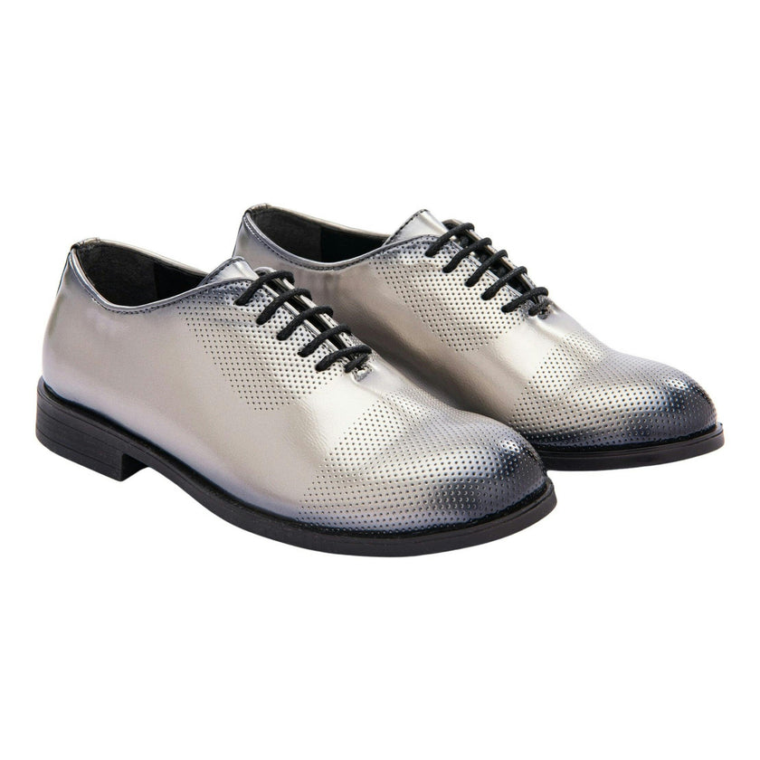 Platinum Closed Lace Dress Shoes
