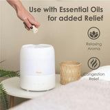 3-in-1 Compact Humidifier, 0.5 Gallon with Sleep Support Light & Aroma Diffuser