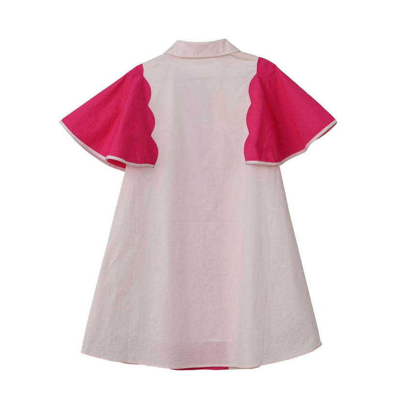 Lulu dress (blush pink/hot pink)