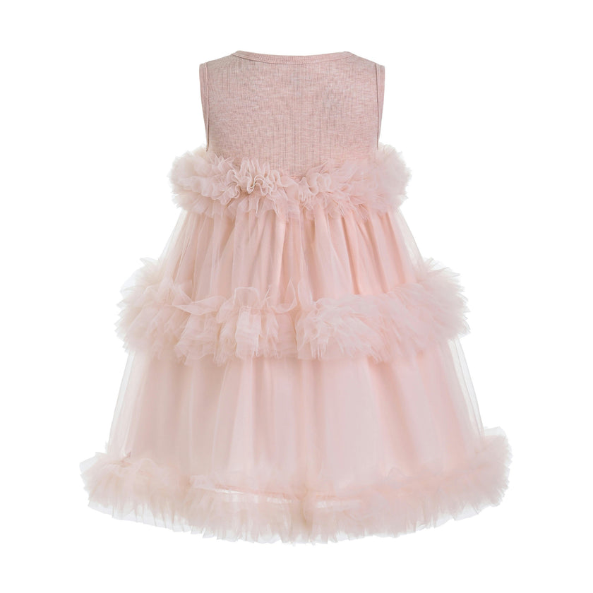 Pink Norelia Ruffle Tulle Dress
