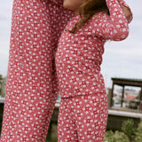 girls holiday bloom pima pajamas set