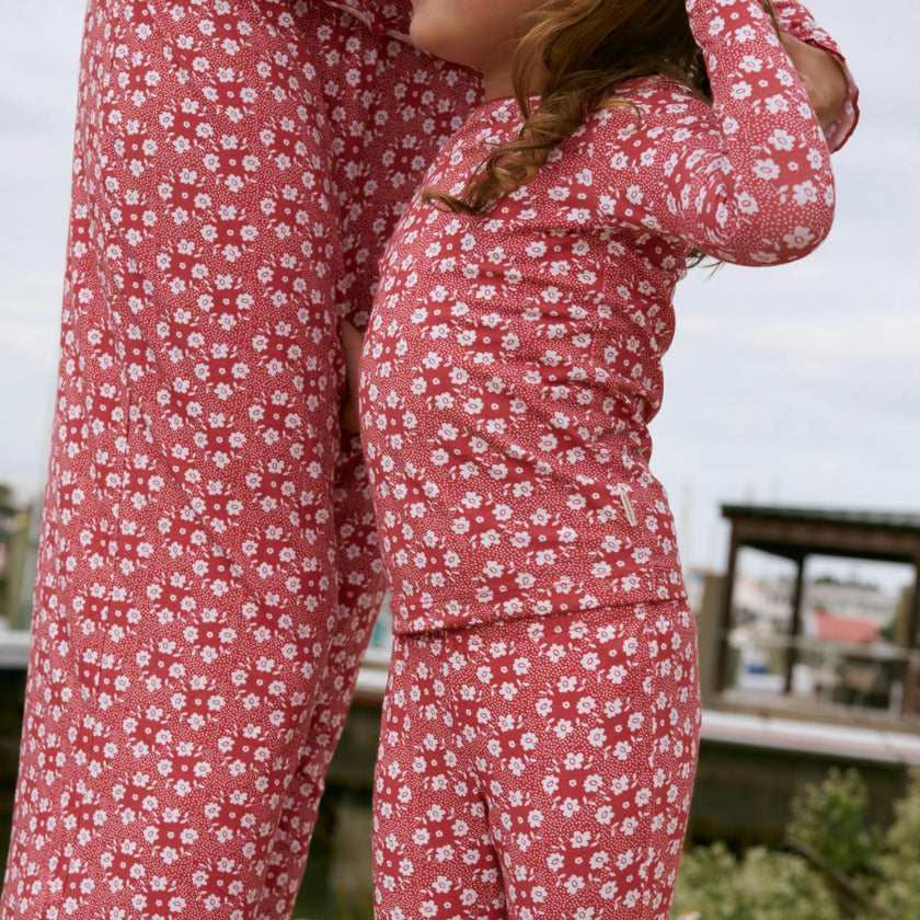 girls holiday bloom pima pajamas set