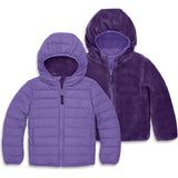 Kids reversible fleece puffer jacket