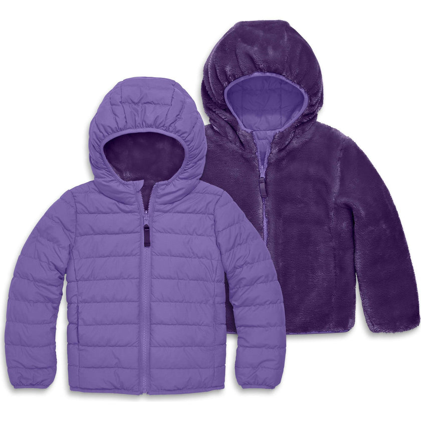 Kids reversible fleece puffer jacket