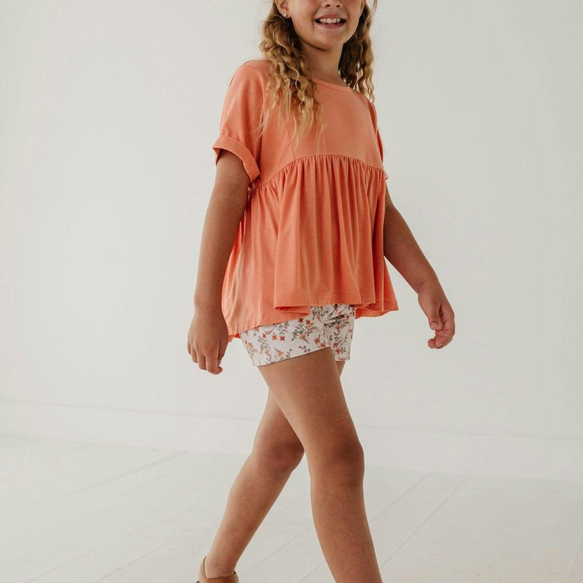 Girl's Printed Twill Shorts Ebba Viney Floral