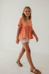 Girl's Printed Twill Shorts Ebba Viney Floral