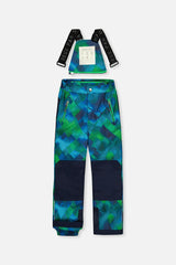 Two Piece Play Snowsuit Blue and Green Checkered Print