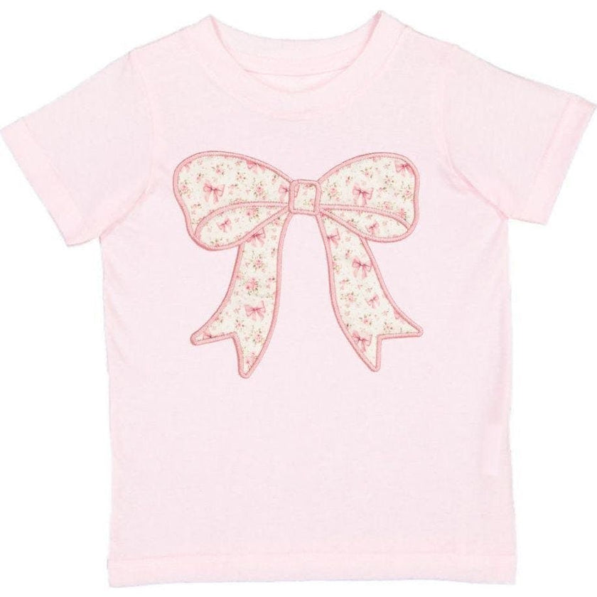 Ditsy Floral Bow Patch Short Sleeve T-Shirt