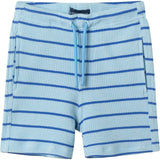 Boys Striped Waffle Polo Set | Blue Shark