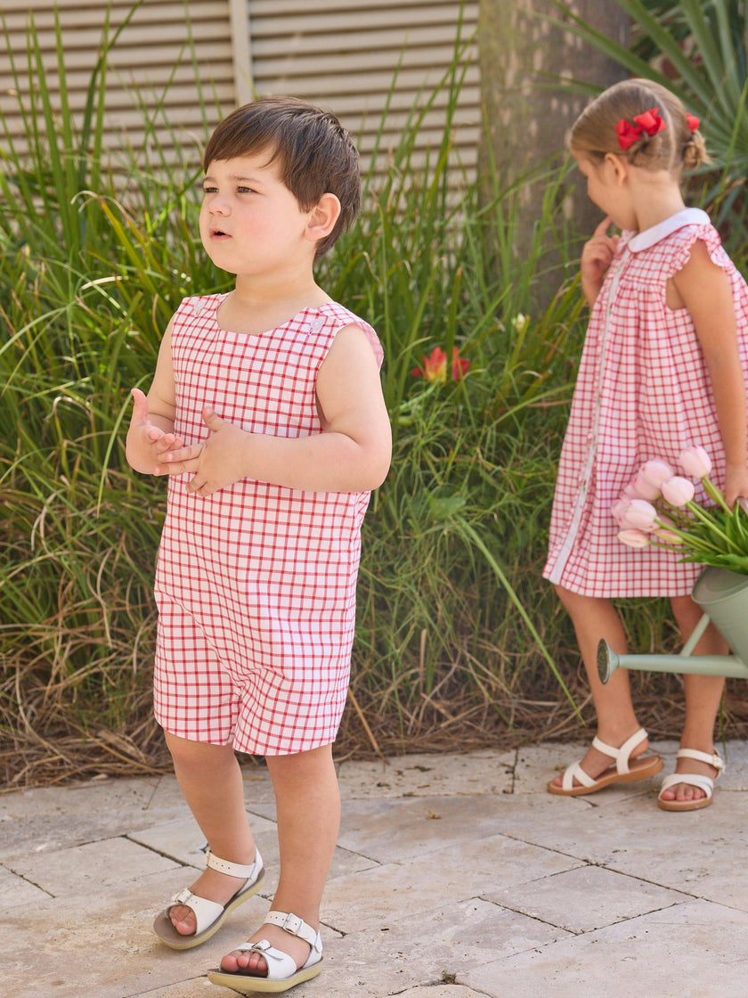 Vintage John John - Red Windowpane
